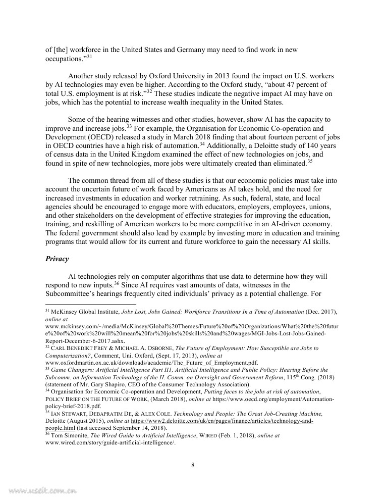 美国：机器崛起--人工智能及对美国政策不断增长的影响（英文版）_第9页