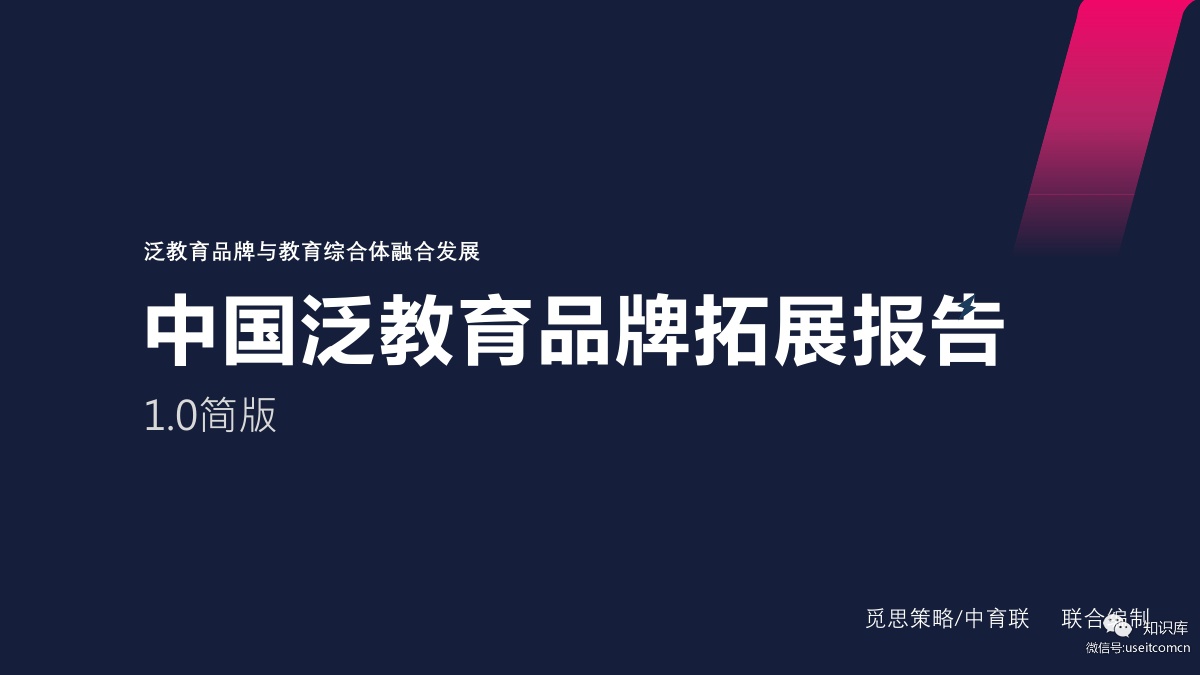 觅思策略&中育联：中国泛教育品牌拓展报告