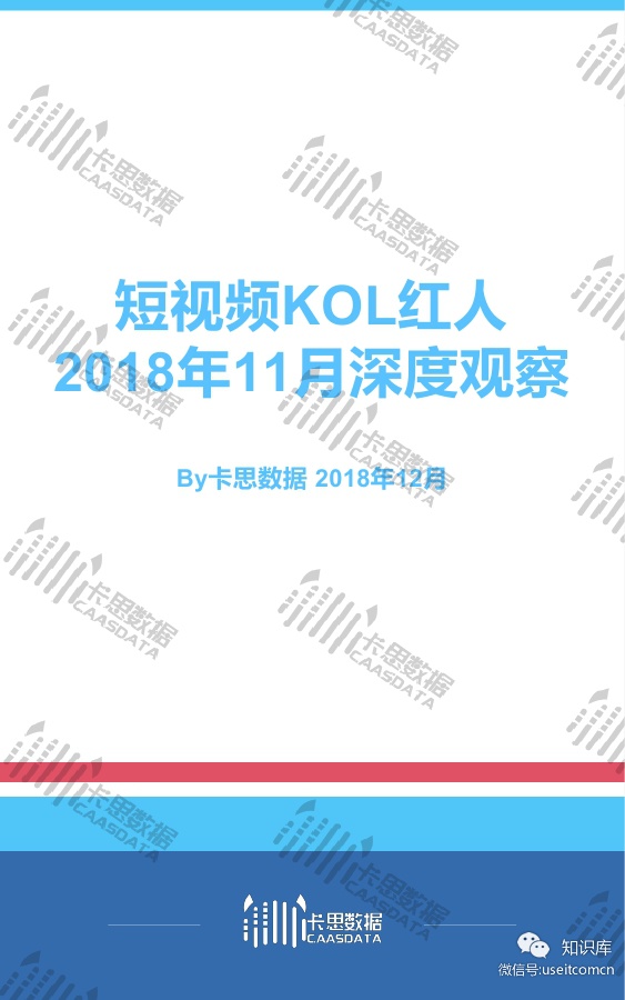 卡思数据：2018年11月KOL红人月报