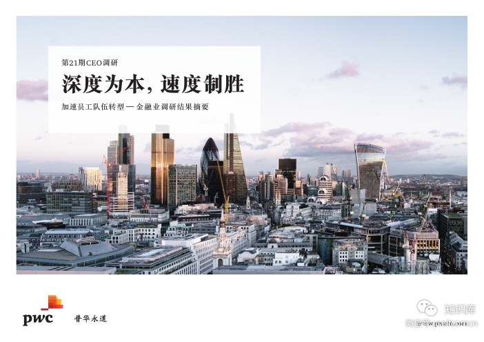 普华永道：第21期全球CEO调研--金融业调研结果摘要