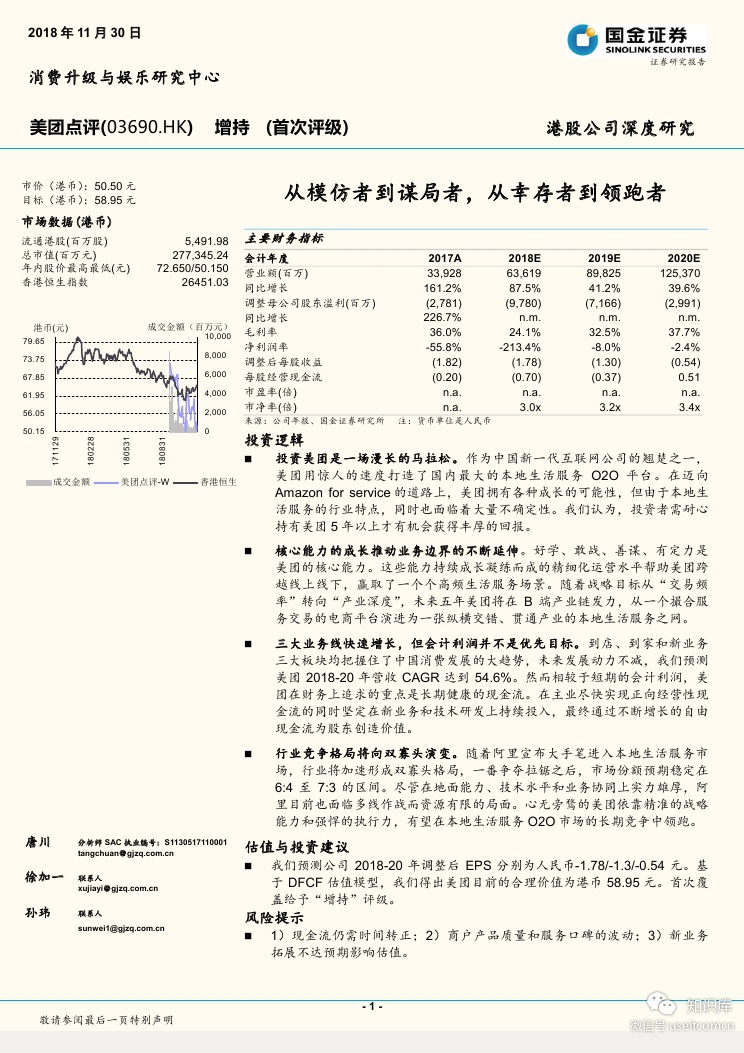 国金证券研究所：美团点评从模仿者到谋局者