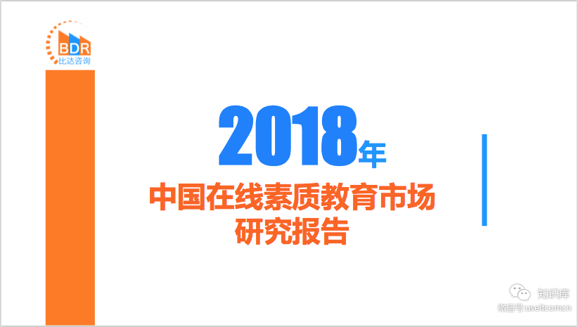 比达咨询：2018年中国在线素质教育市场研究报告