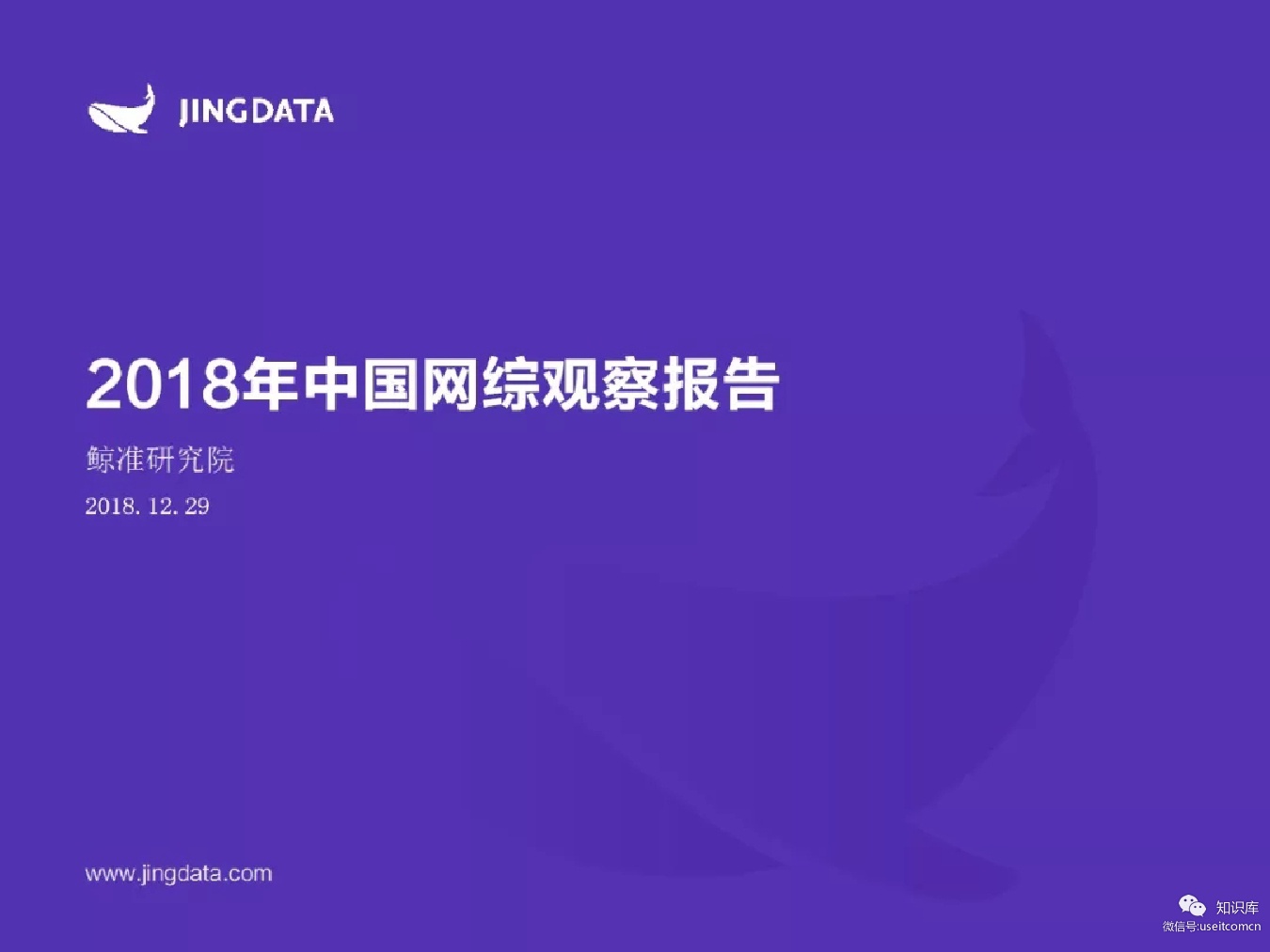 鲸准研究院：2018年中国网综观察报告
