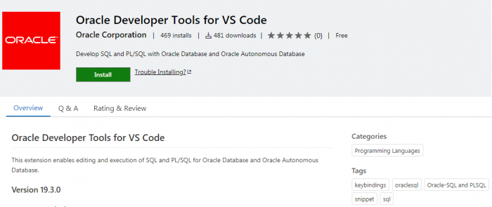 Oracle Developer Tools for VS Code 基于VS Code的Oracle的开发者工具