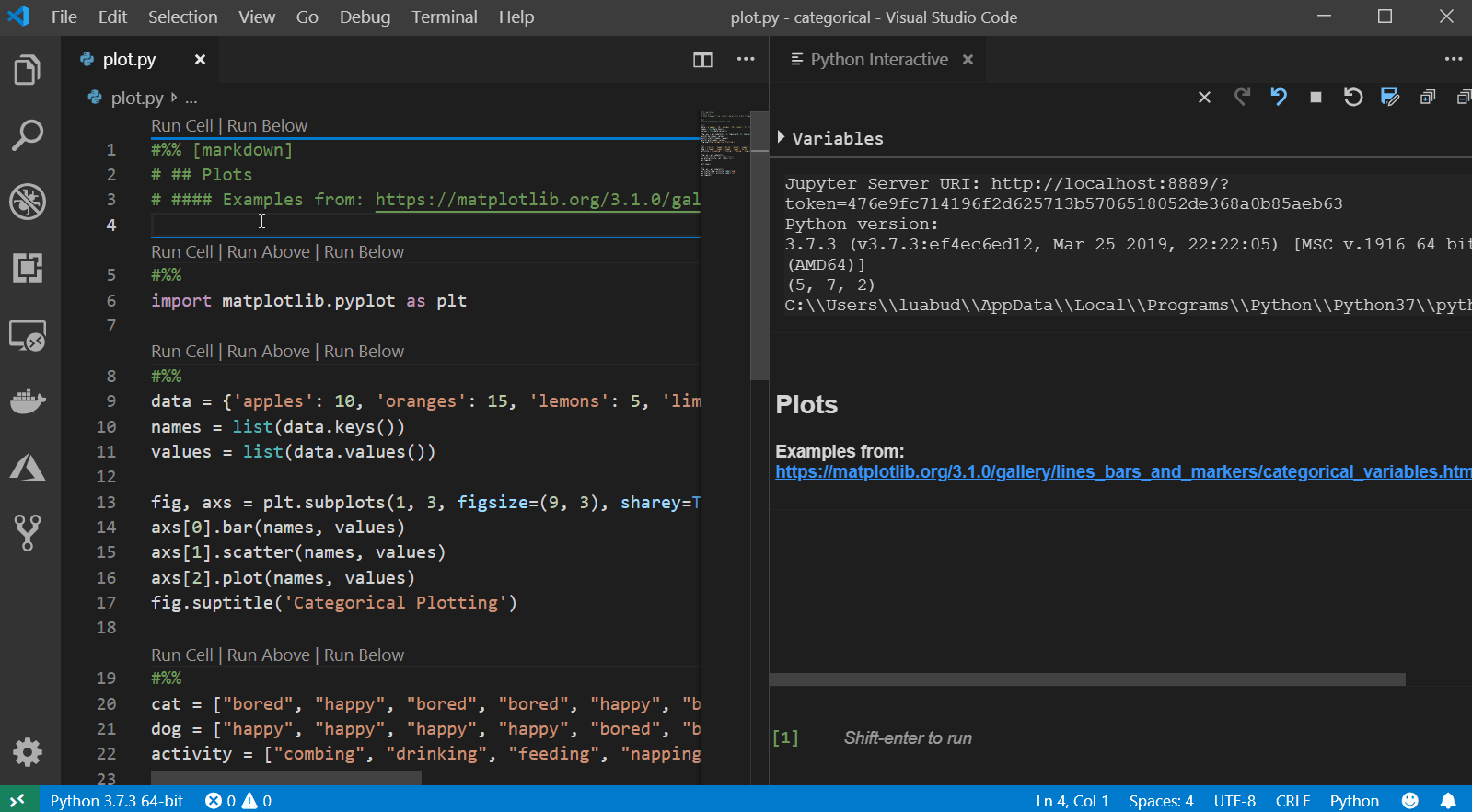 VS Code 的 Python 扩展 绘图功能更强大