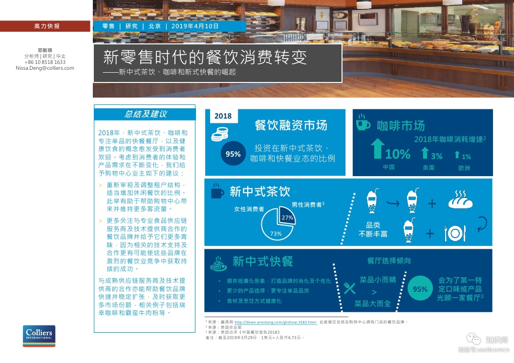 高力国际：新零售时代的餐饮消费转变