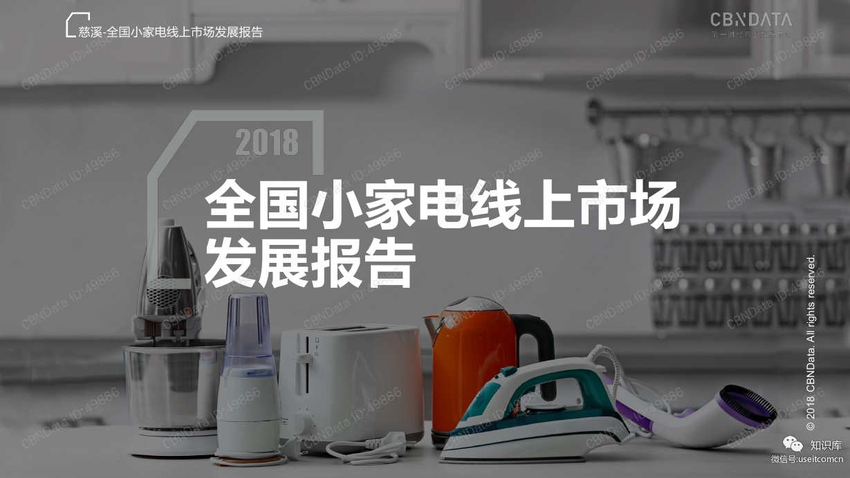 CBNData：2018全国小家电线上市场发展报告