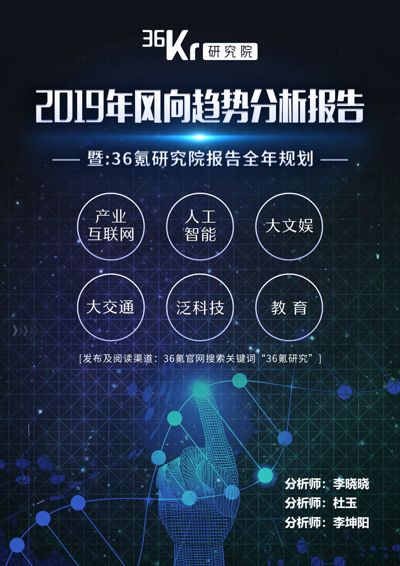 36氪研究院：2019年风向趋势分析报告 海报