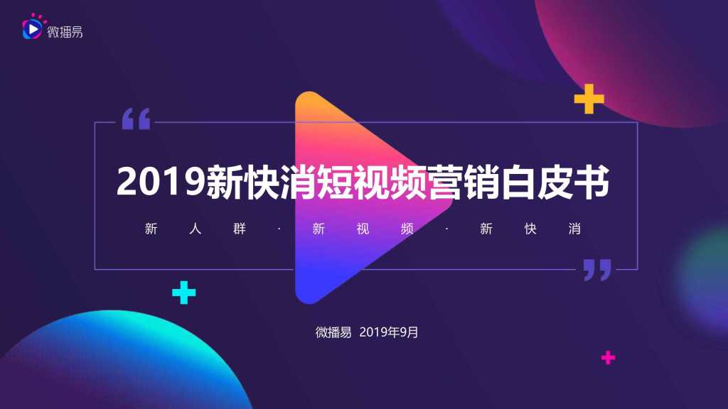 微播易：2019新快消短视频营销白皮书