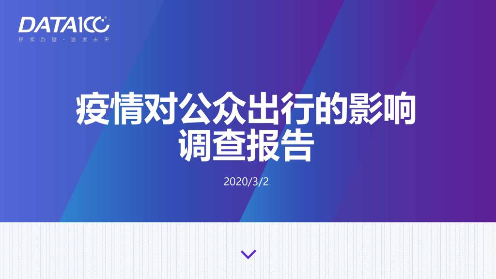 数字100：疫情对公众出行的影响调查报告
