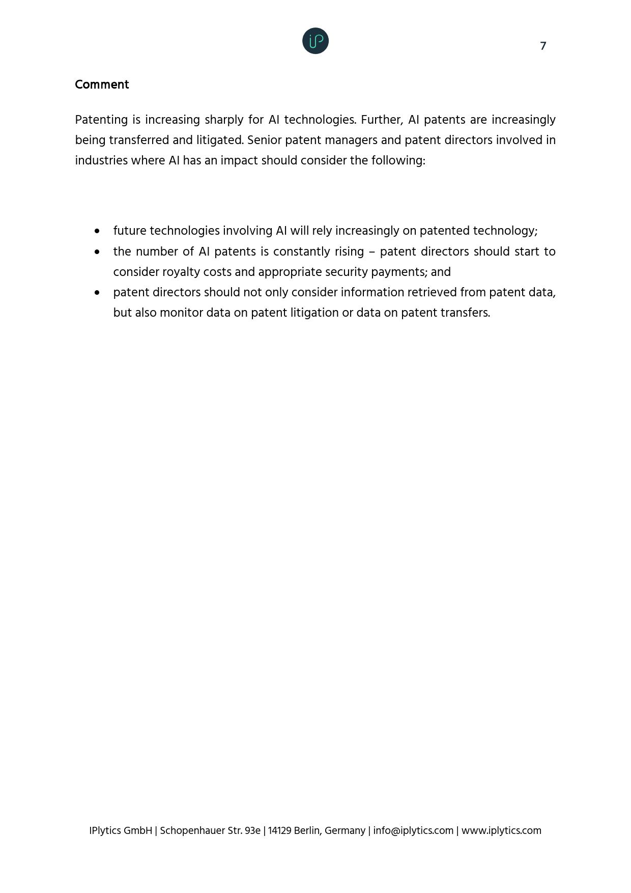 IPlytics：人工智能(AI)技术专利申请和诉讼趋势报告_第8页