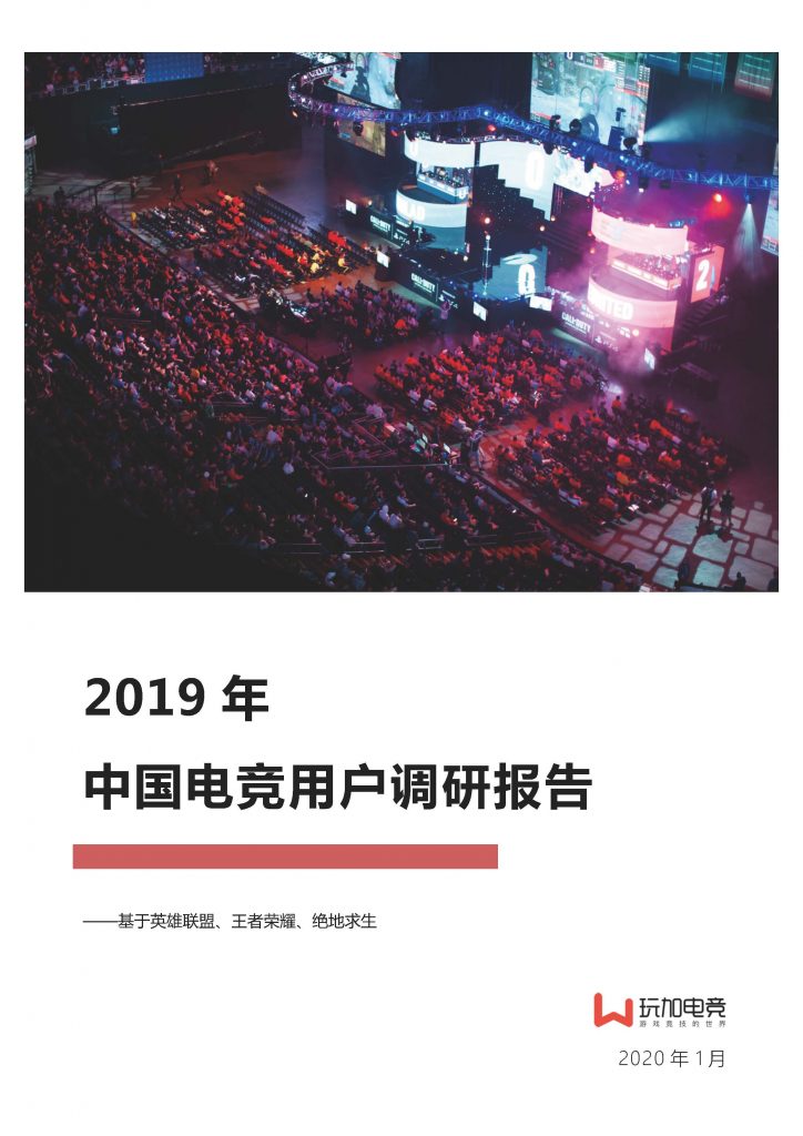 玩加电竞：2019年中国电竞用户调研报告