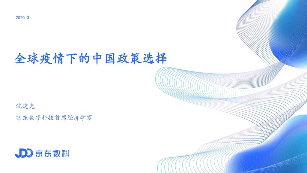 京东数科：全球疫情下的中国政策选择（沈建光）
