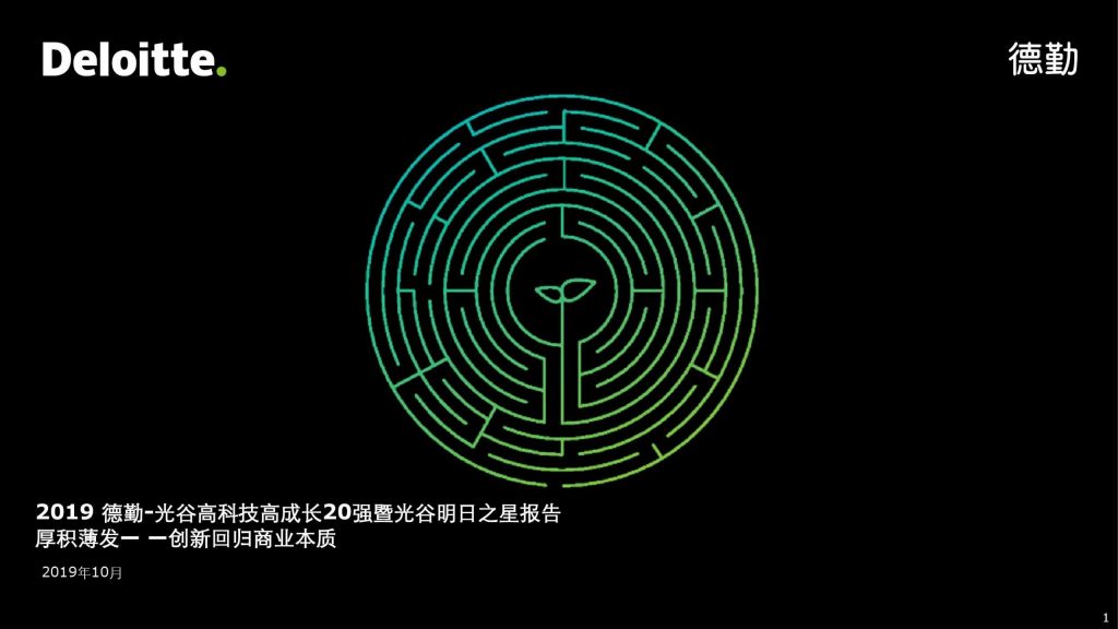 德勤：2019年光谷高科技高成长20强报告