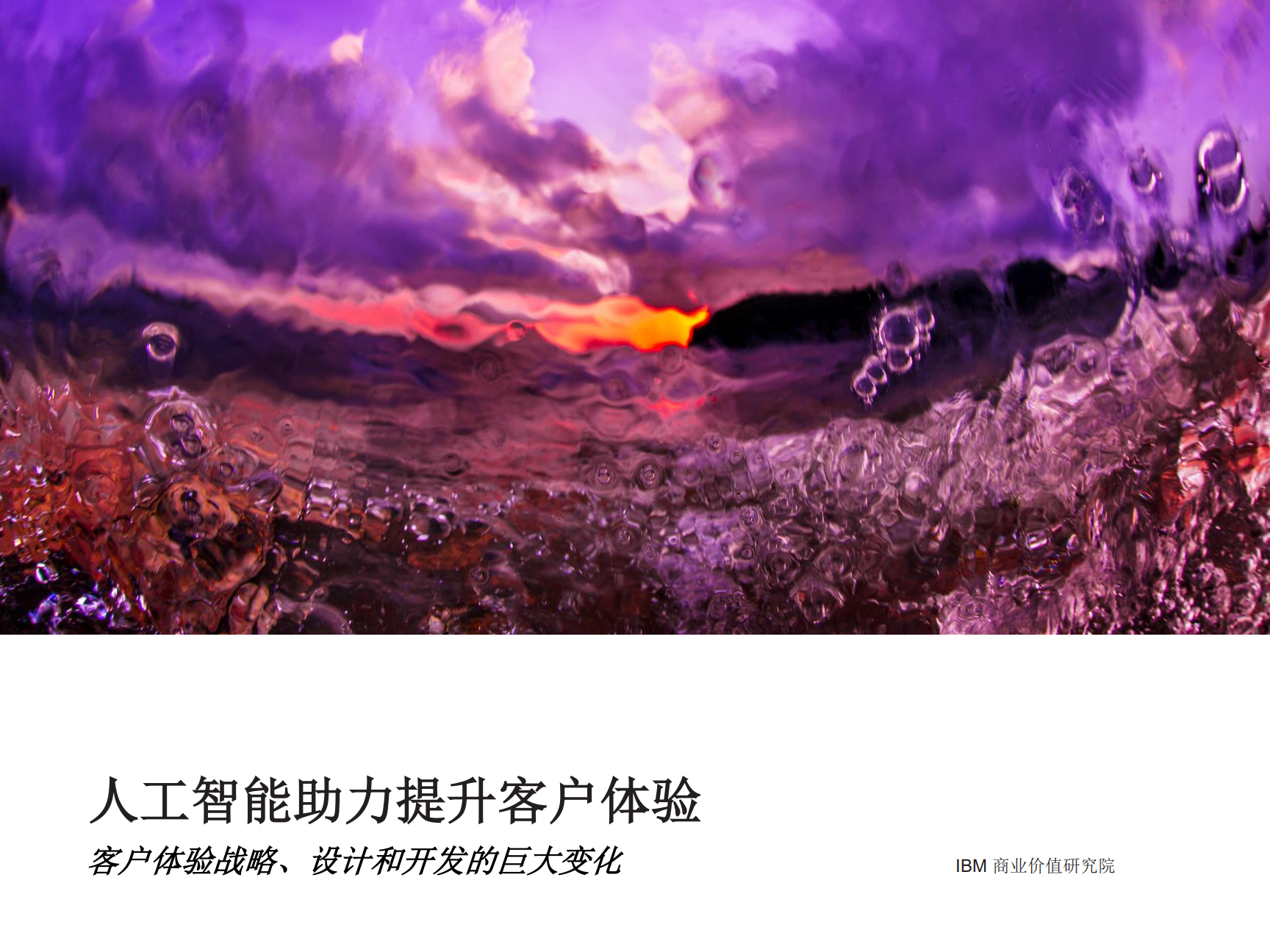 IBM 商业价值研究院：人工智能助力提升客户体验