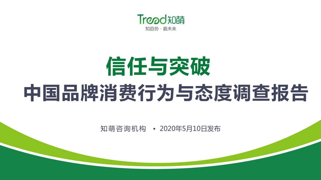 知萌Trend：中国品牌消费行为与态度调查报告