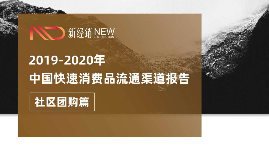 新经销：2019-2020中国快速消费品流通渠道报告-社区团购
