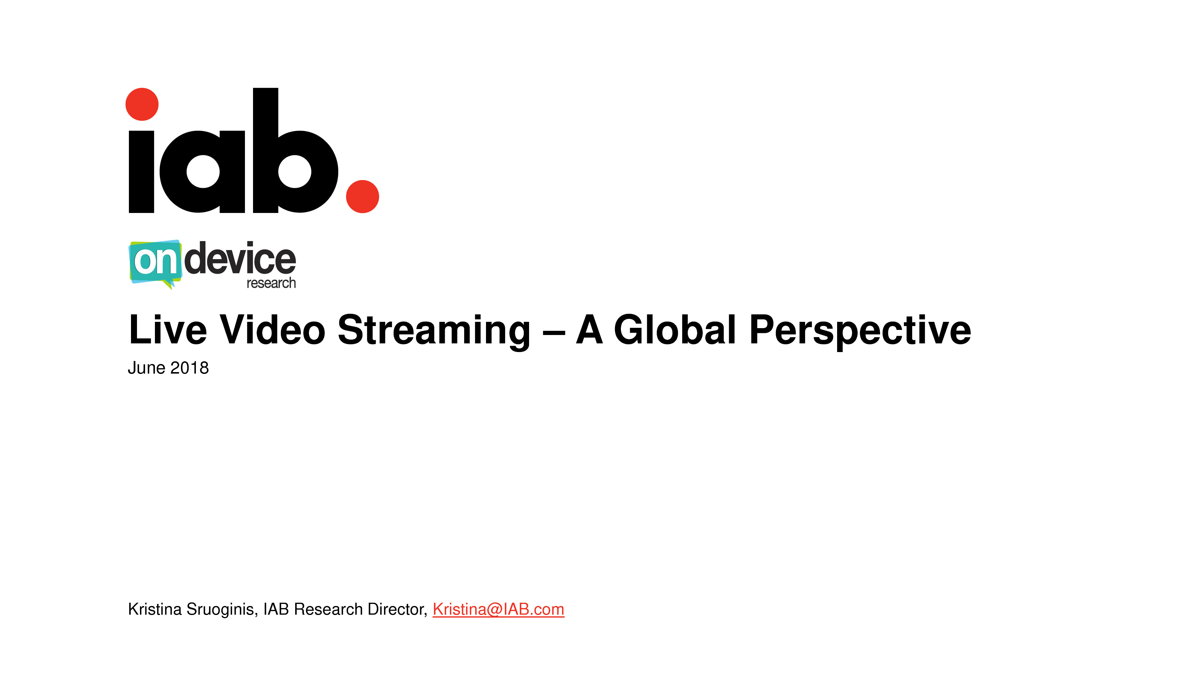 IAB：2018视频直播--全球视角（英文版）