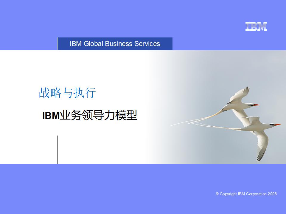 IBM：战略与执行，业务领导力模型