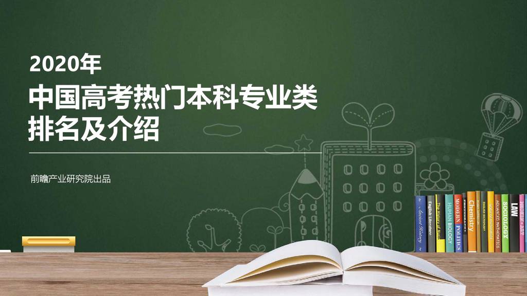 前瞻产业研究院：2020年中国高考热门本科专业类排名及介绍【总】