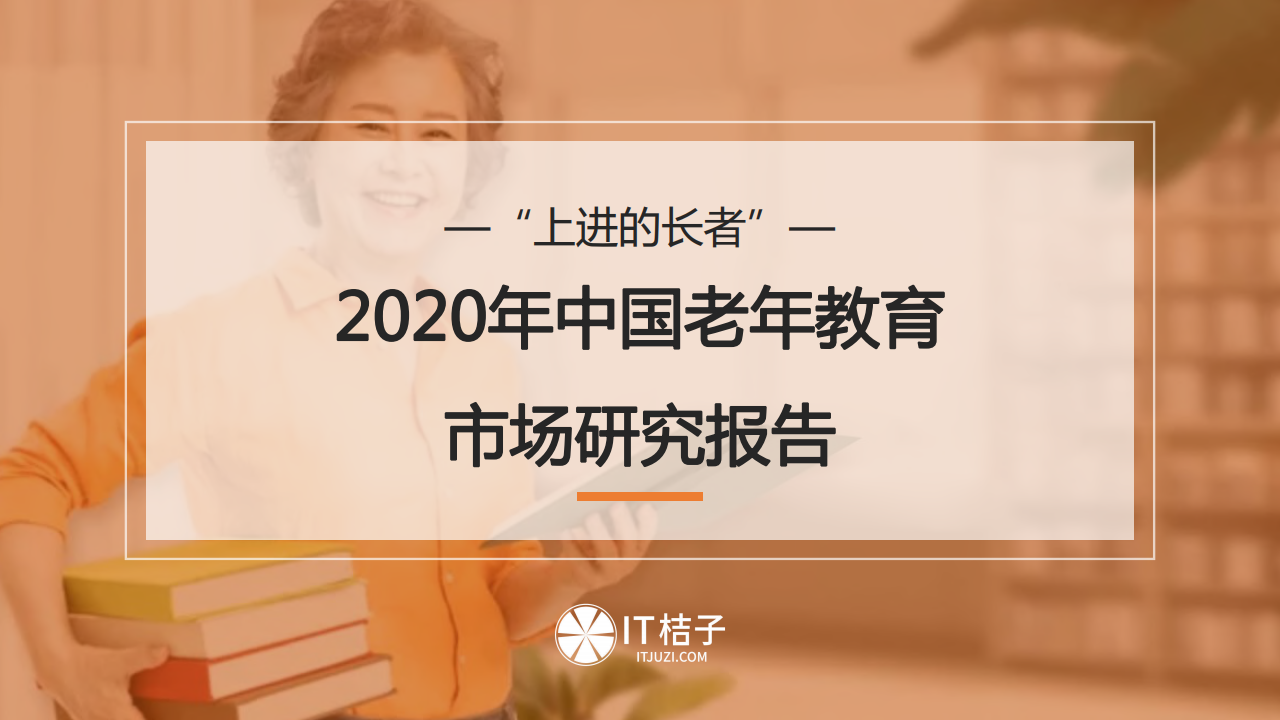 IT桔子：2020年中国老年教育市场研究报告