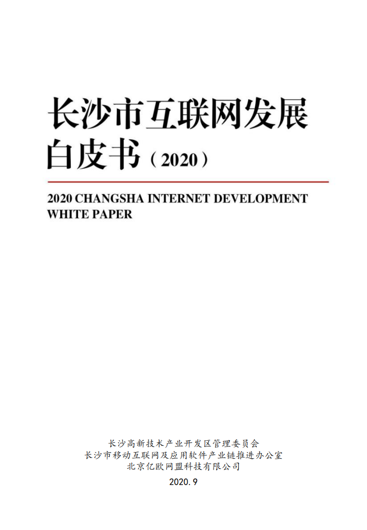 亿欧智库：2020长沙互联网发展白皮书 海报