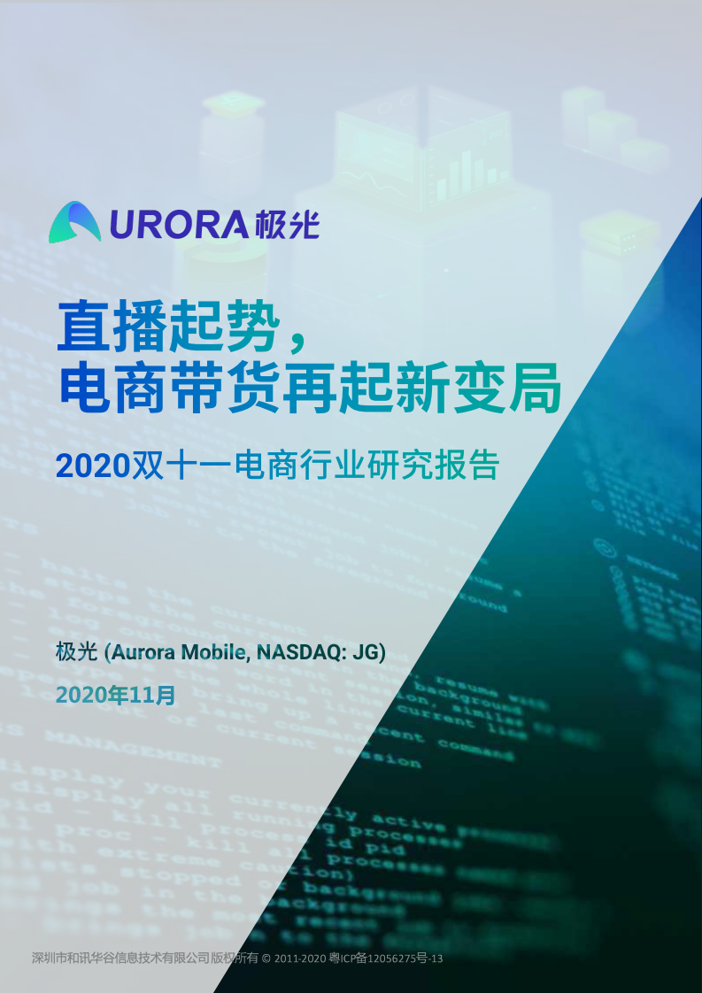 极光大数据：2020双十一电商行业研究报告