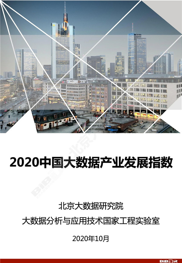 北京大数据研究院：2020中国大数据产业发展指数 海报