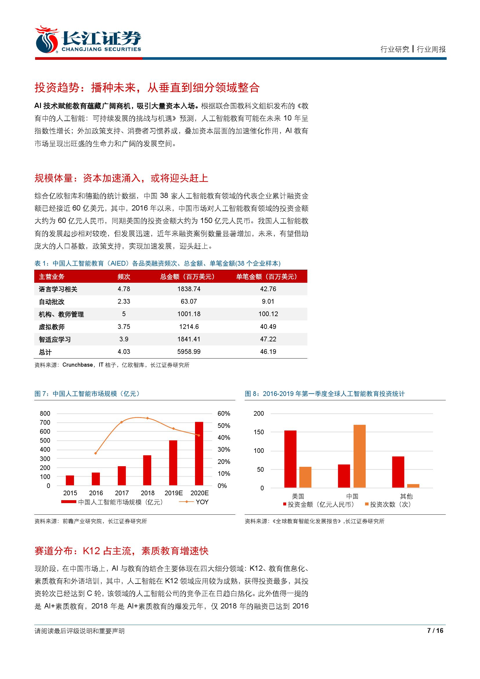 长江证券：播种未来：人工智能如何赋能教育？_第7页