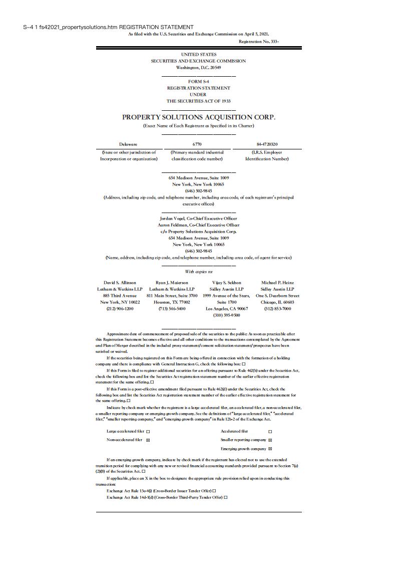 法拉第未来(FF)与PSAC合并IPO上市招股书【中英文翻译版】