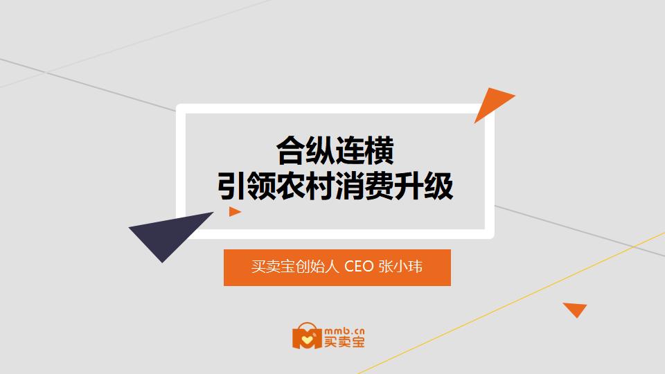 买卖宝：合纵连横引领农村消费升级