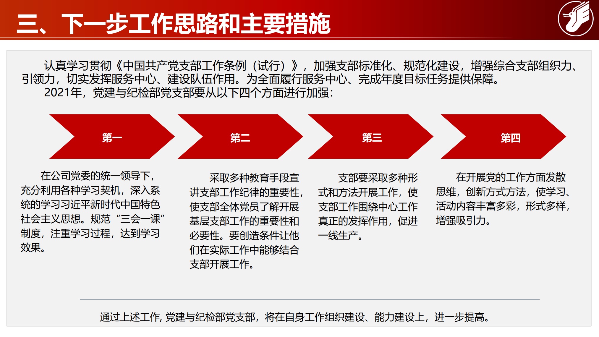 2020年度党建与纪检部党支部述职报告_第9页
