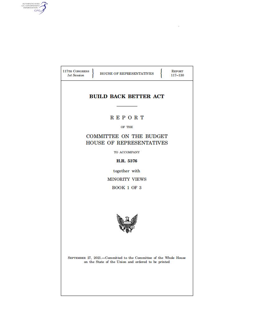 美国政府：2022年通胀削减法案全文（Inflation Reduction Act of 2022）