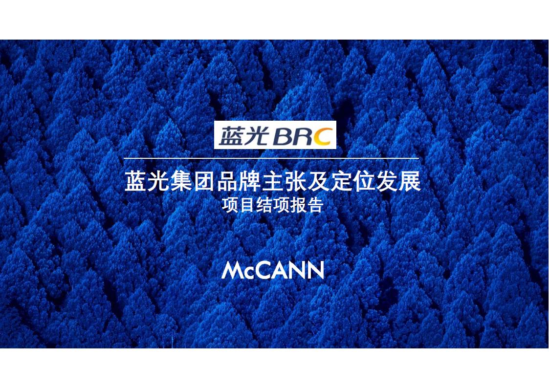 蓝光集团品牌主张及定位发展项目结项报告