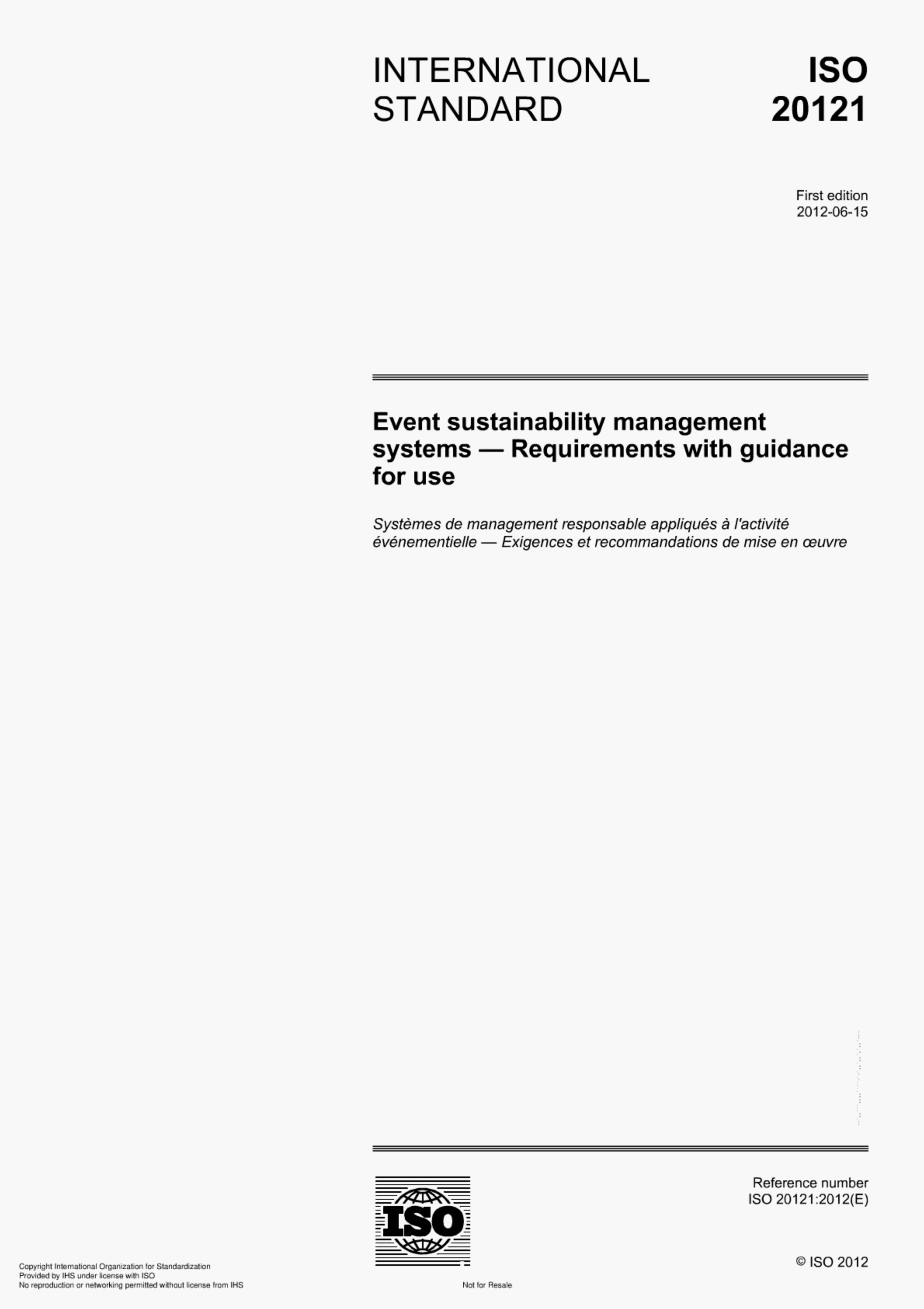 ISO 20121:2012(E)Event sustainability management systems-Requirements with guidance for use