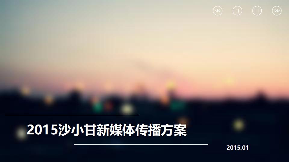 汇源果汁-沙小甘新媒体传播方案－功能性饮料