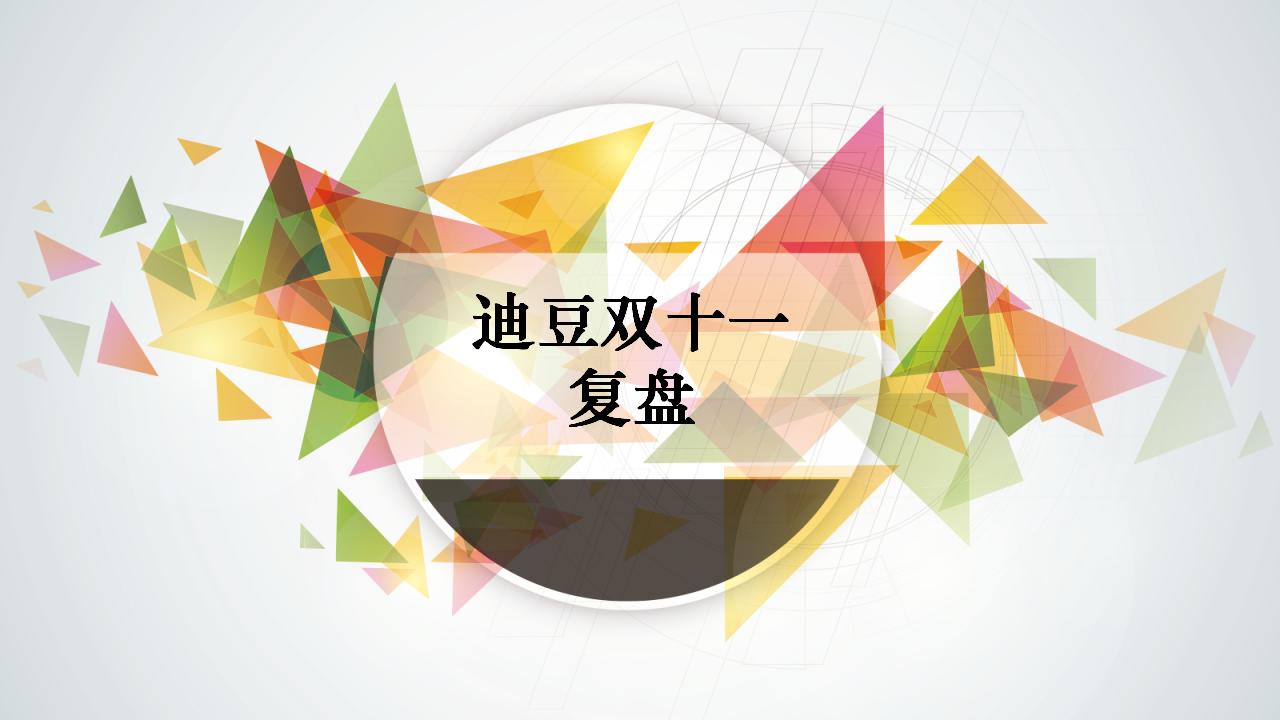 迪豆双十一复盘方案