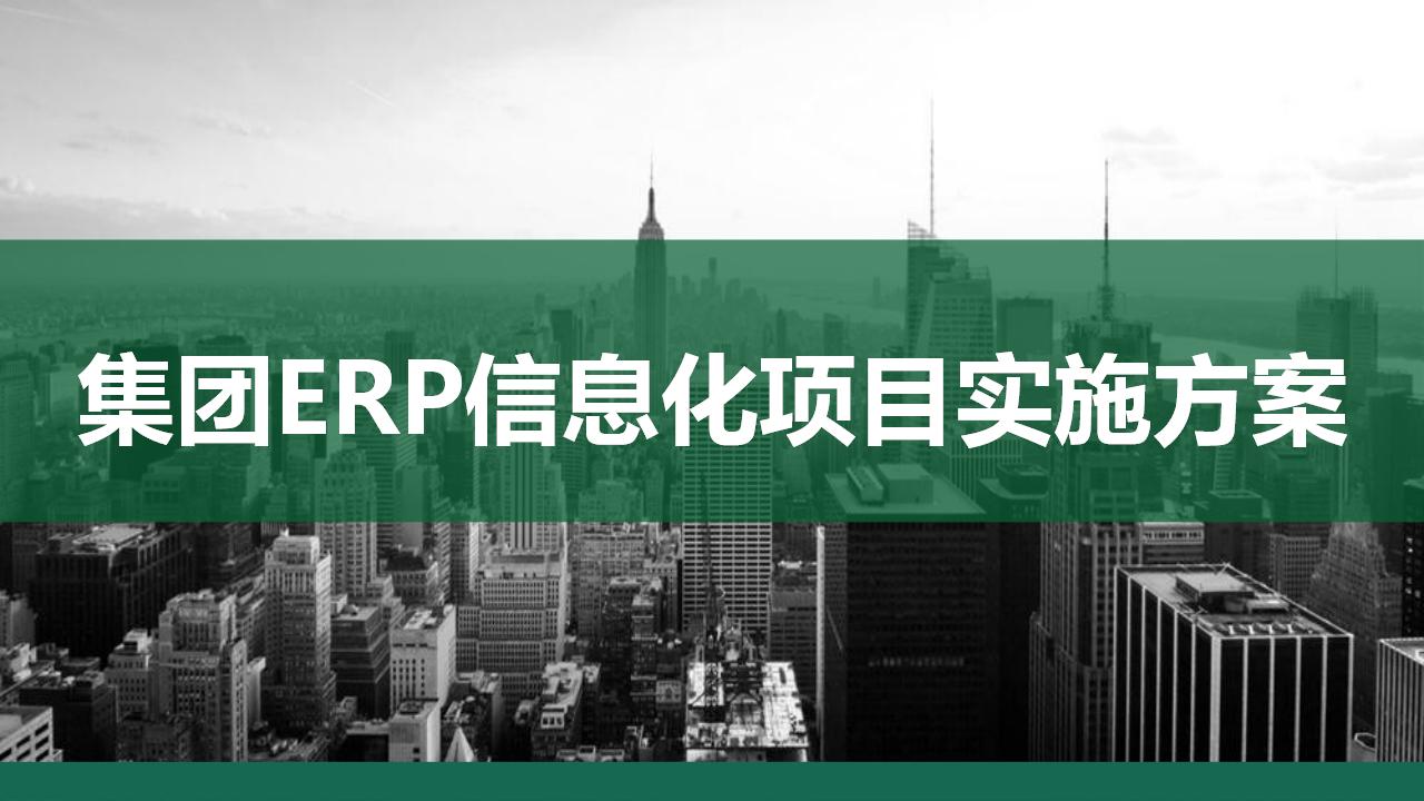 集团ERP信息化项目实施方案