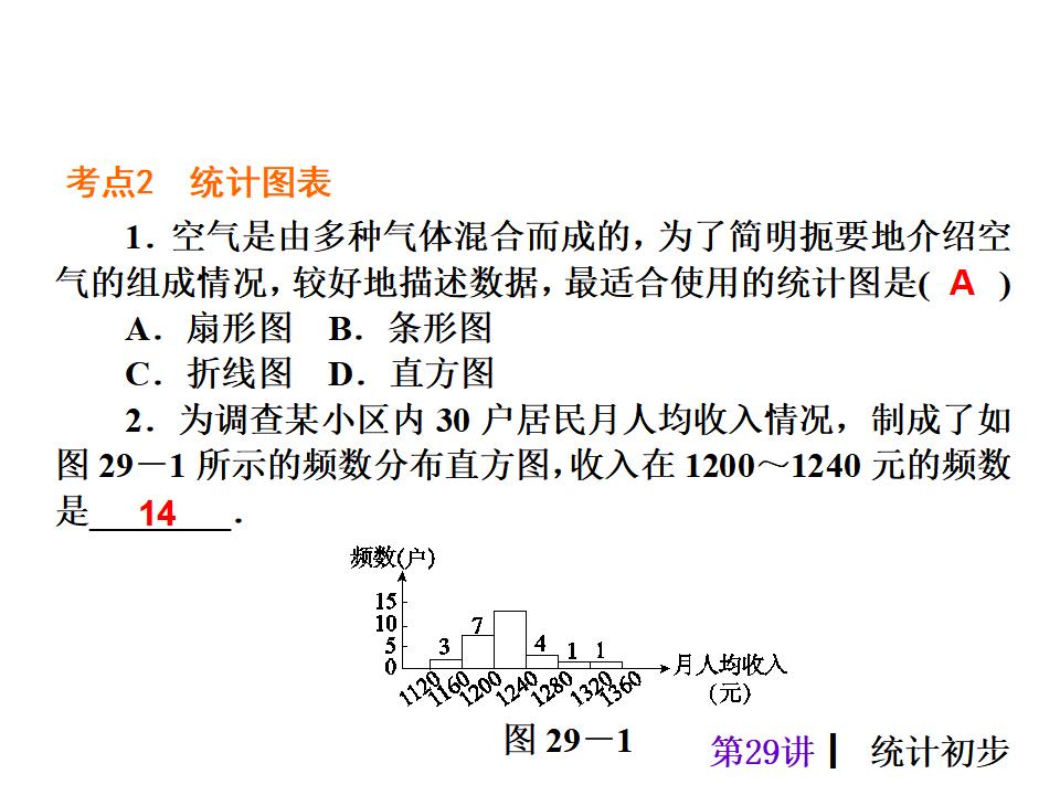 中考复习课件【第29讲】统计初步（43页）ppt课件_第6页