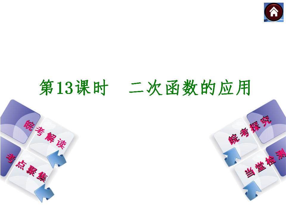 安徽省<em>中考</em>数学专题复习课件-第13课时-二次函数的应用ppt课件 海报