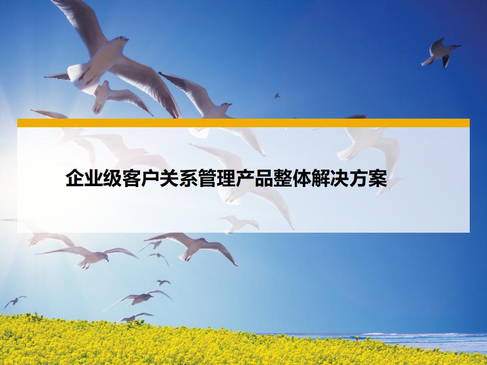 房地产行业企业级客户关系管理产品整体解决方案