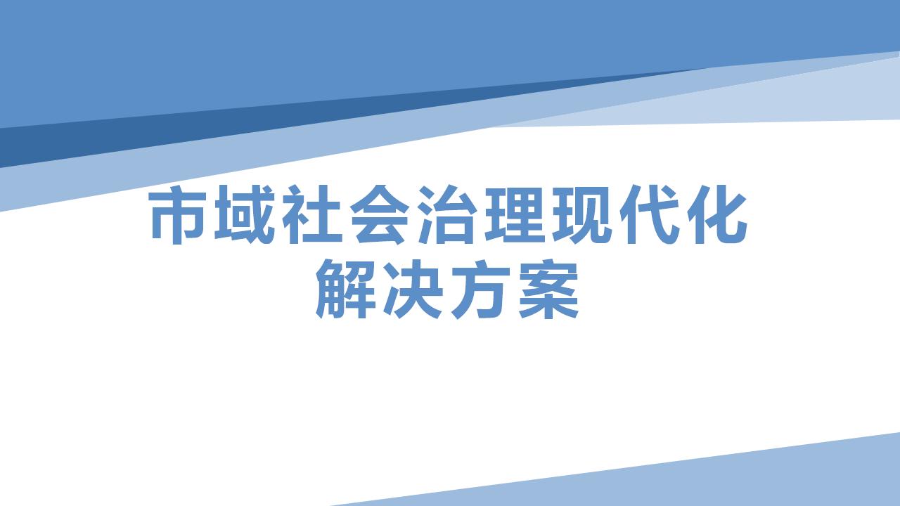 市域社会治理现代化解决方案
