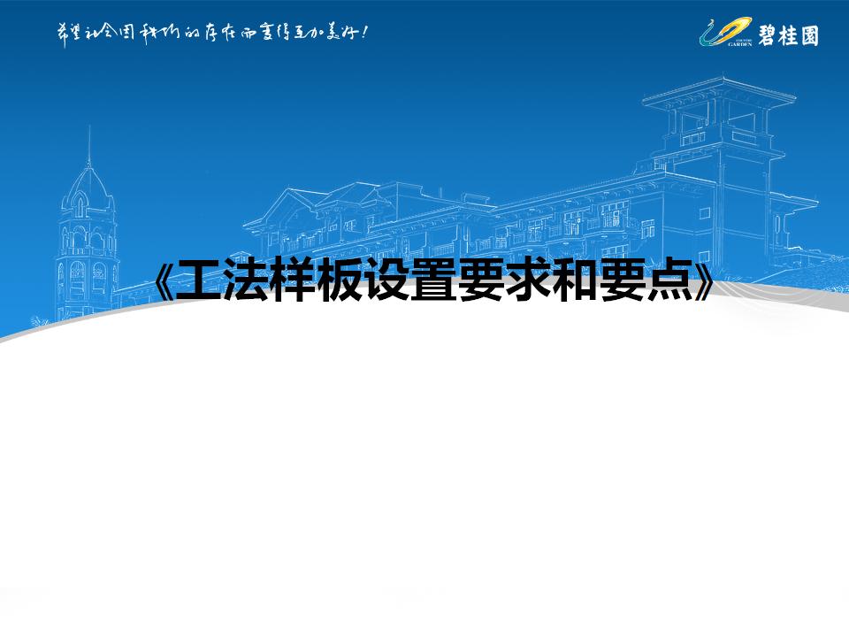 碧桂园工法样板设置要求和要点(135页)