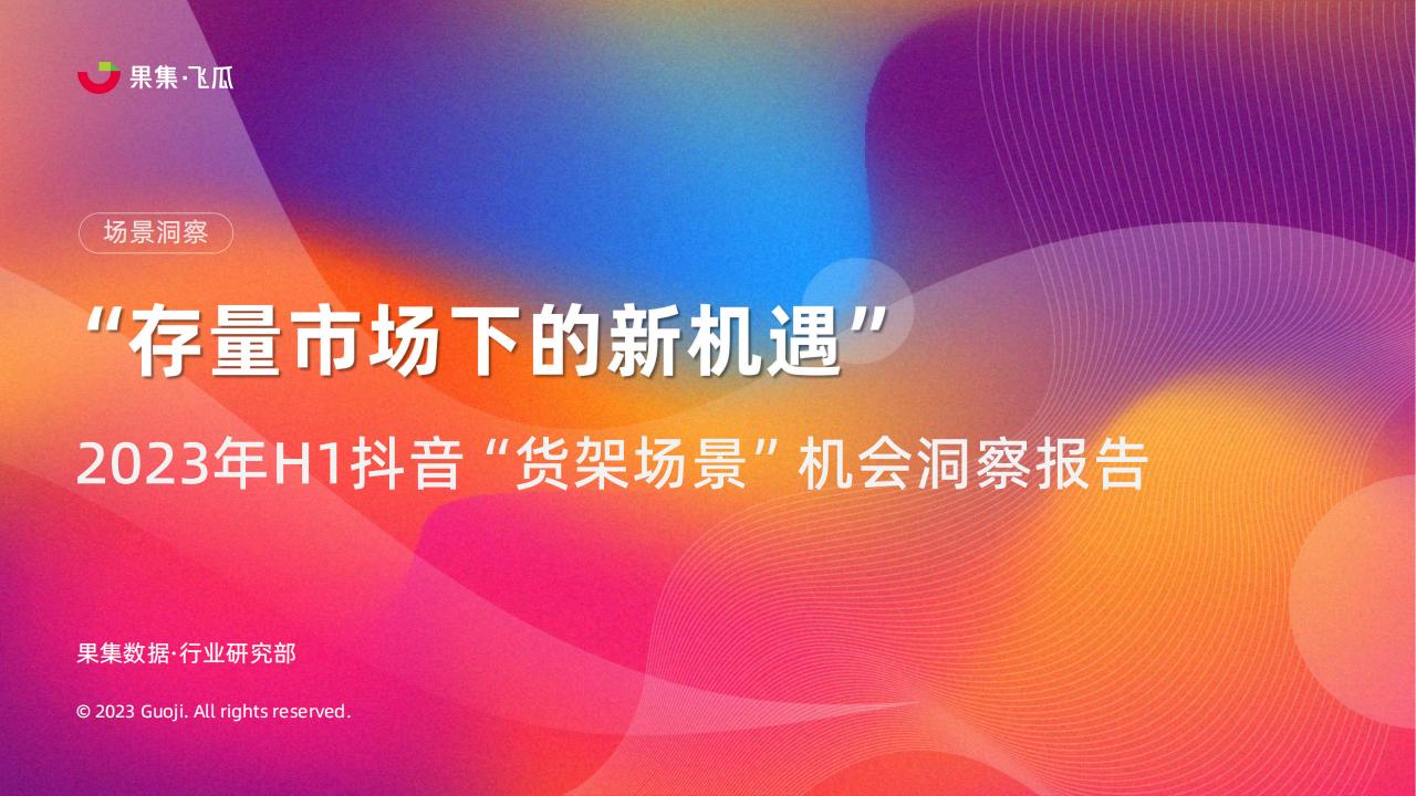 果集：2023年H1抖音货架场景机会洞察报告