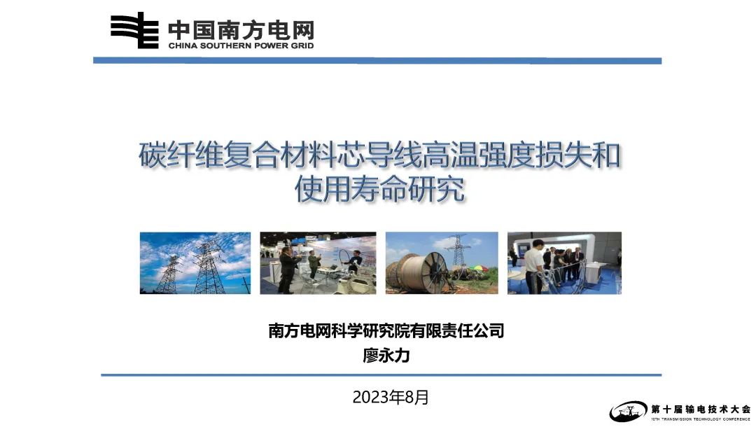南网科研院廖永力：碳纤维复合材料芯导线高温强度损失和使用寿命研究