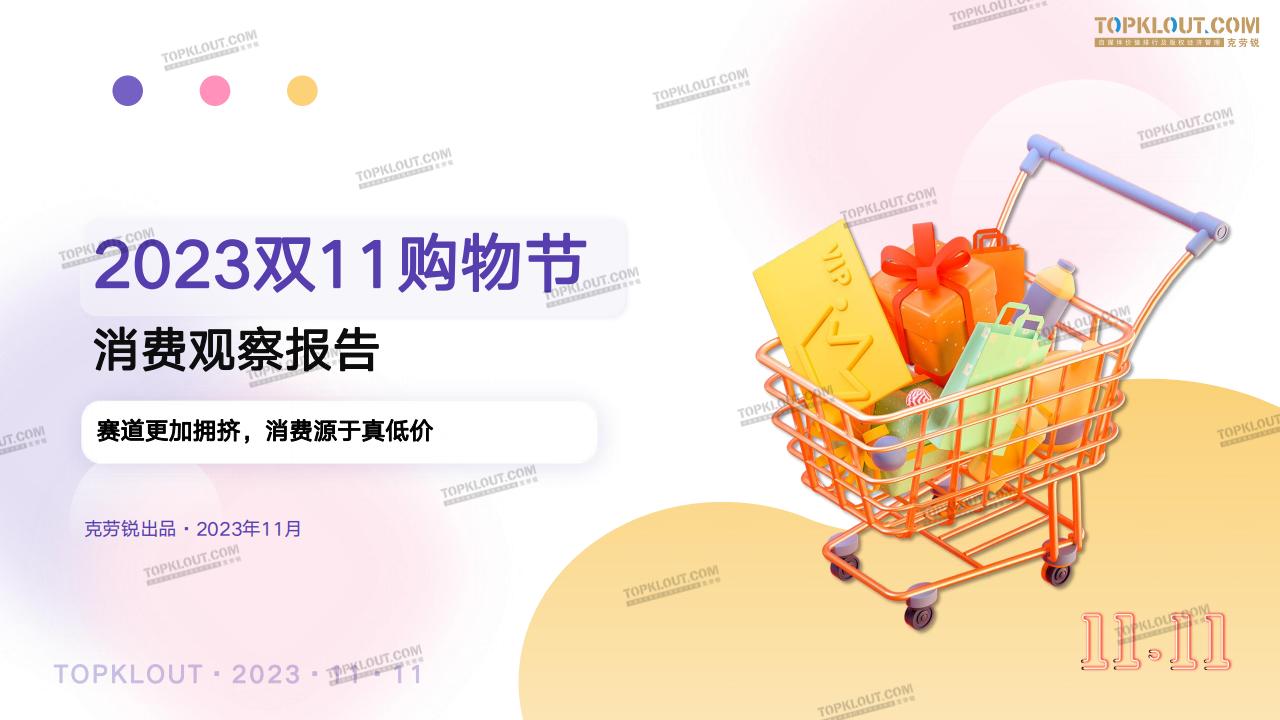 克劳锐：2023双11购物节消费观察报告
