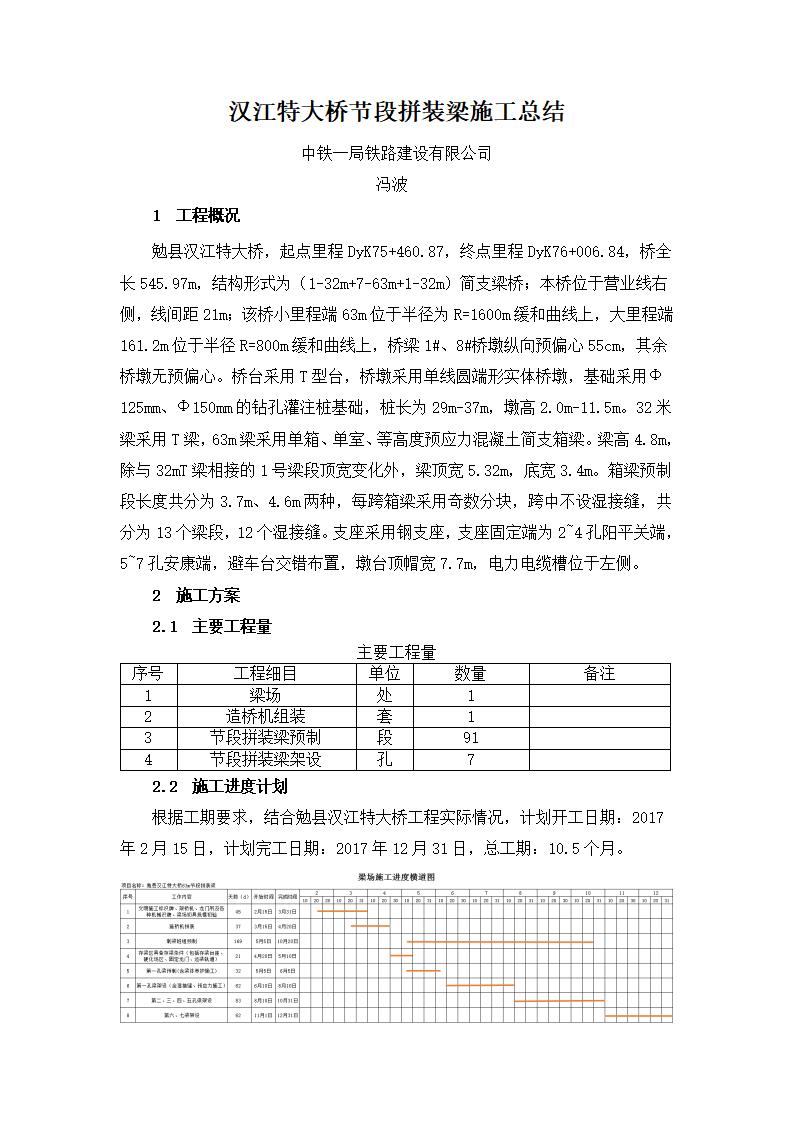 特大桥节段拼装梁施工技术总结（图文并茂）