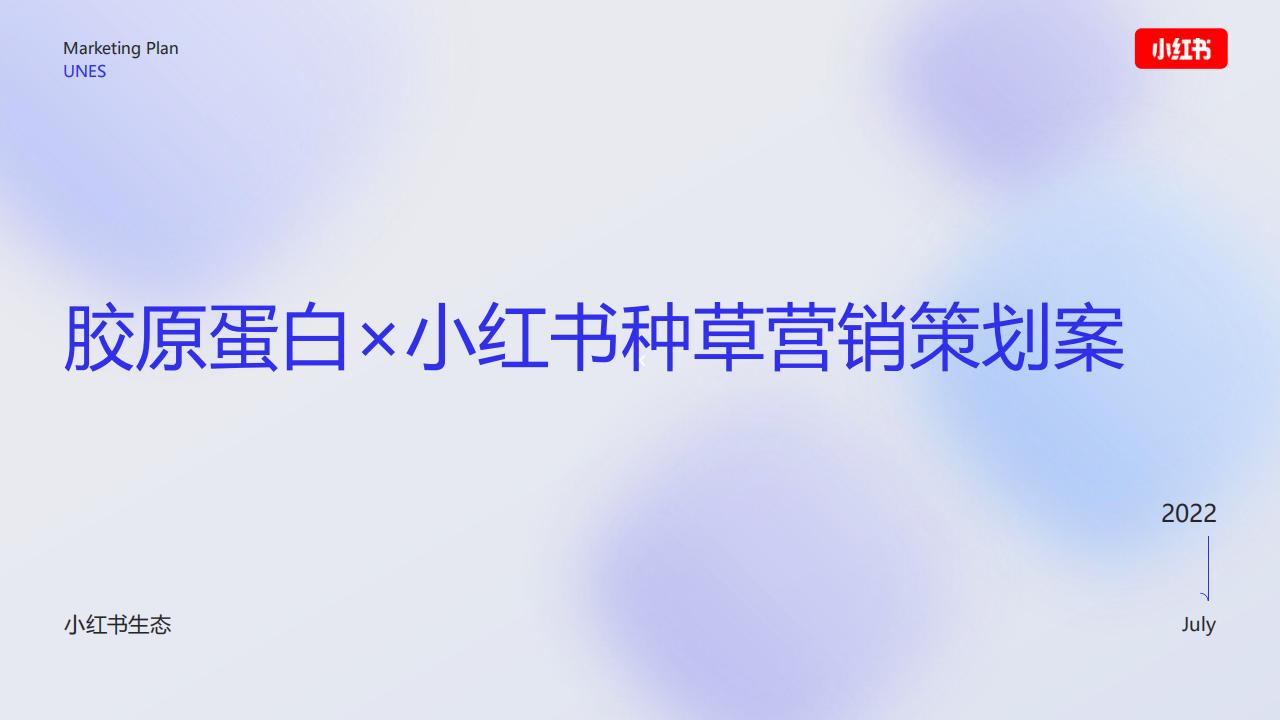 胶原蛋白×小红书种草营销策划案
