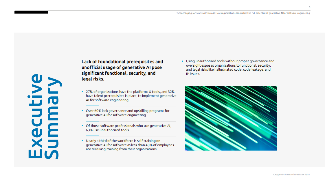 凯捷Capgemini：2024配备Gen AI的涡轮增压软件-组织如何充分发挥生成性人工智能在软件工程中的潜力报告（英文版）_第6页