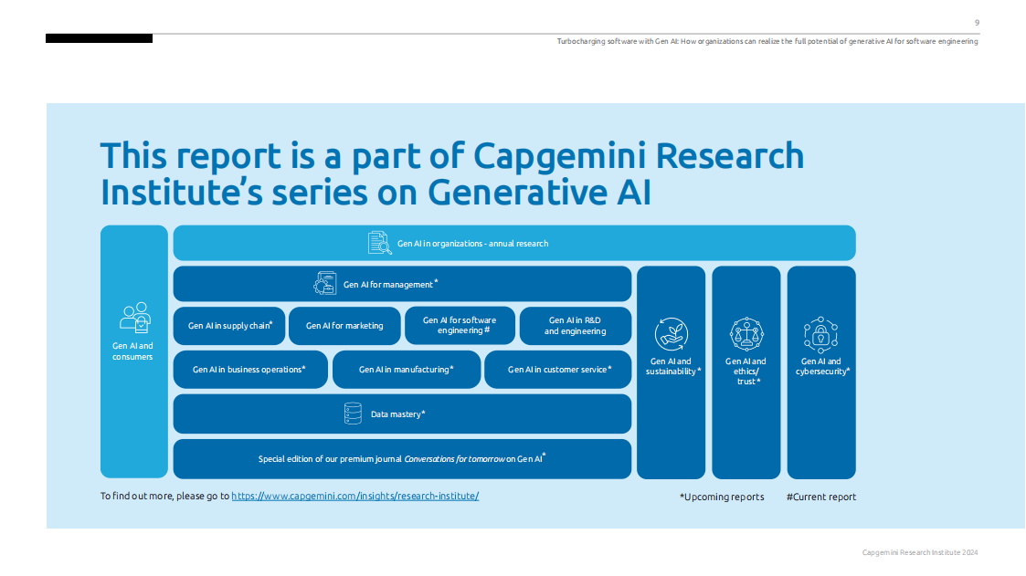 凯捷Capgemini：2024配备Gen AI的涡轮增压软件-组织如何充分发挥生成性人工智能在软件工程中的潜力报告（英文版）_第9页